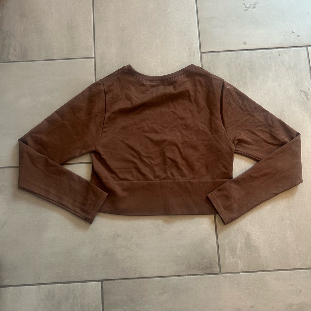 Aerie Offline Sidewalk Seamless Long Sleeve Crop Top - Picture 3 of 5